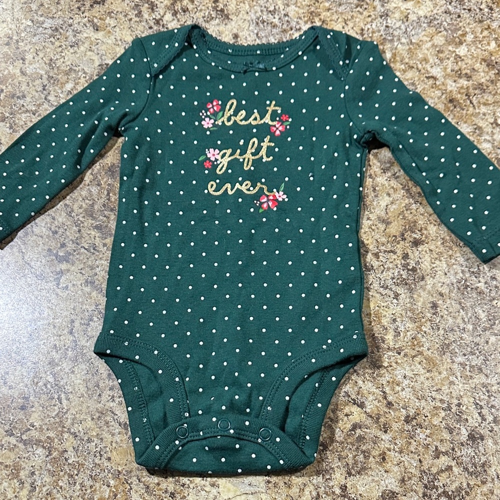 Carter's Green Polka Dot Bodysuit